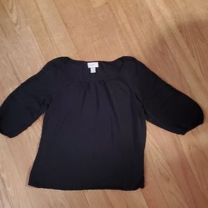 Women's Size XS Black Ann Taylor Loft Shirt
